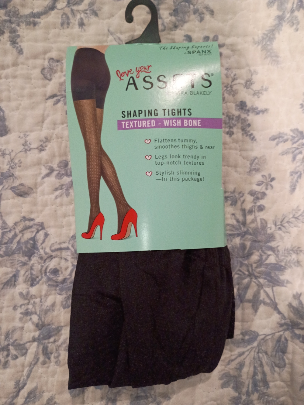 ASSETS by Sara Blakely Spanx - Black Textured Shaping Tights Size 1 New